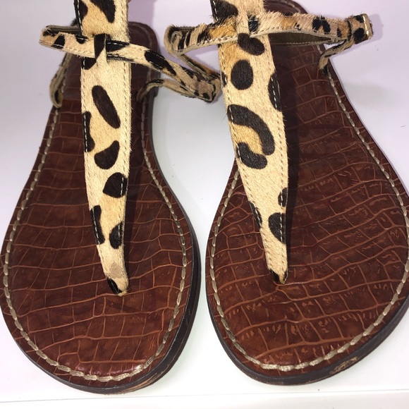 Sold!Sam Edelman Gigi Leopard-Print Calf Hair Sand - Picture 10 of 14